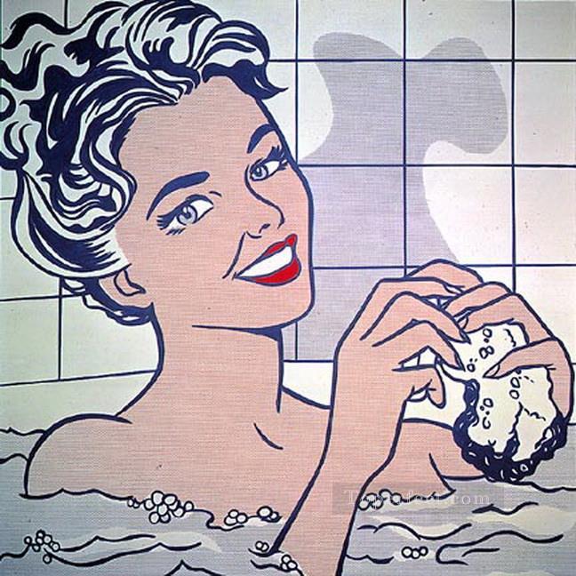 woman in bath 1963 POP Oil Paintings